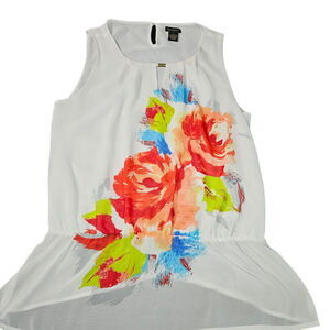 Nue Options Womens Blouse Multi-Color Size Large 100% Polyester Stretch Pullover